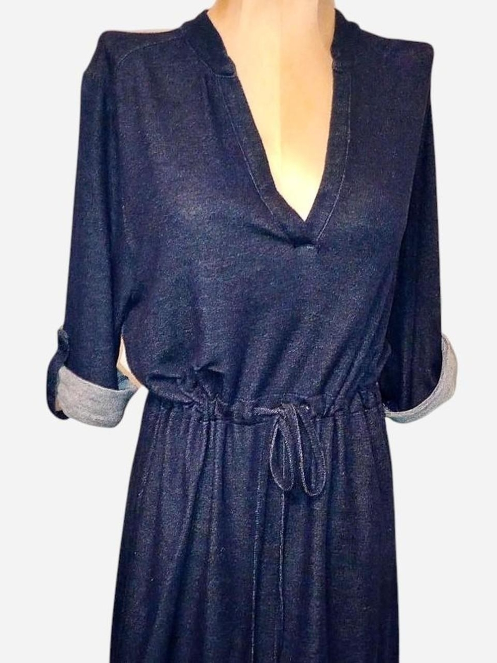 rue21 Deep Navy Knit Top with Subtle Sheen